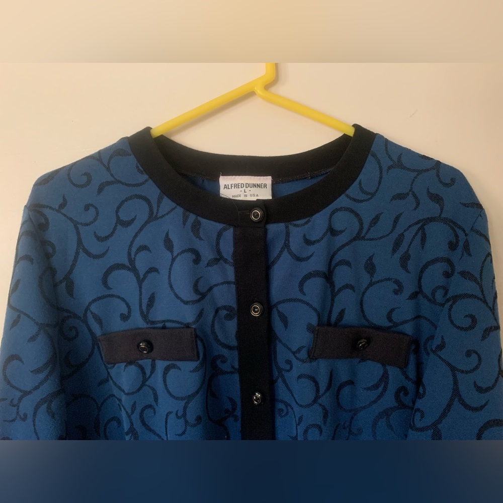 Alfred Dunner Floral Swirl Cardigan Sweater - Picture 2 of 5